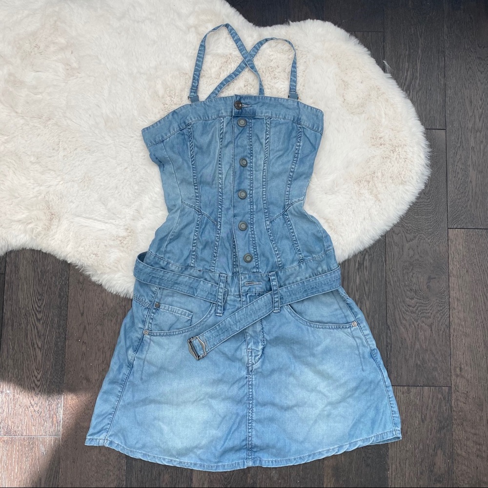 [NEW] G-Star Raw denim dress w/ belt & pockets